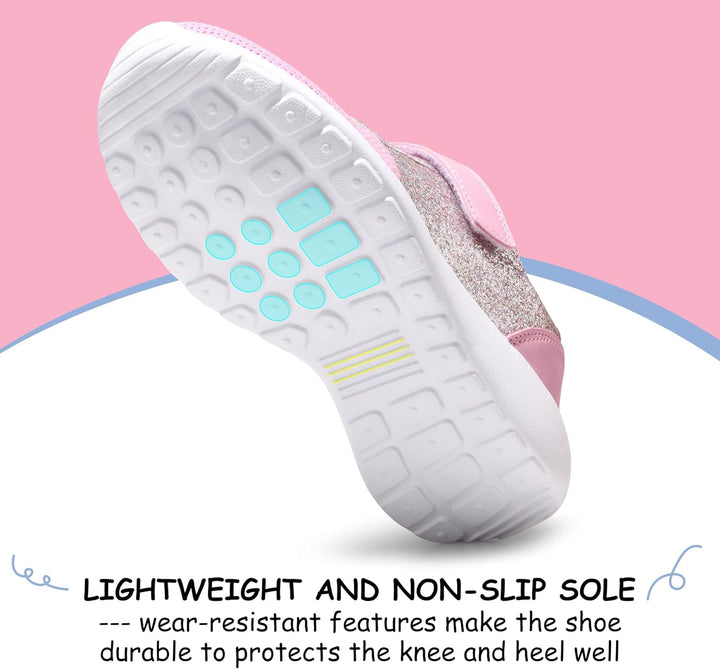 Mädchen Schuhe Kinder Turnschuhe Glitzer Sportschuhe Laufschuhe Hallenschuhe Sneakers Klettverschlus