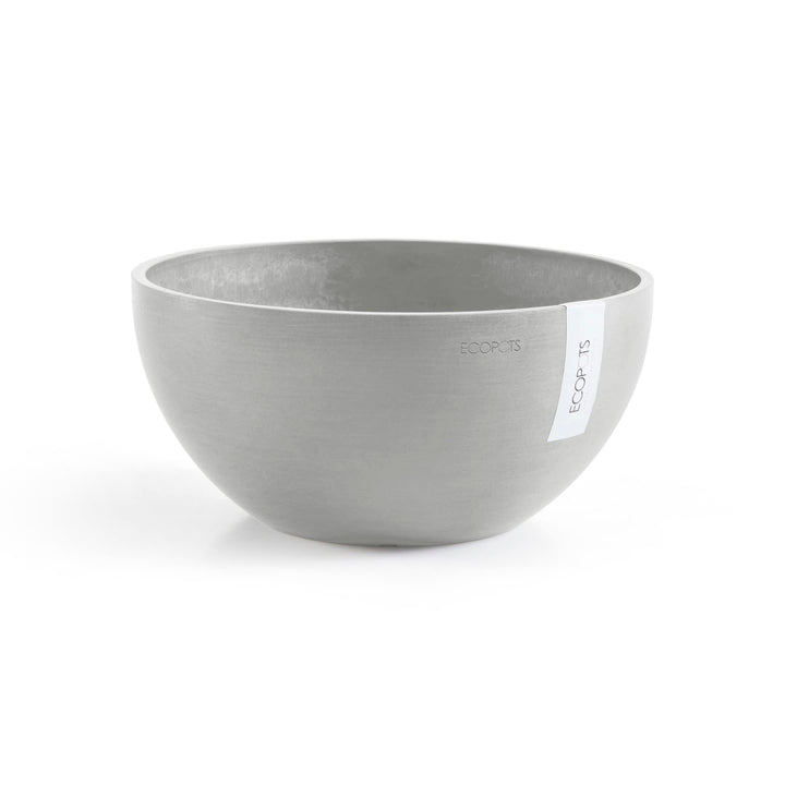 ECOPOTS Pflanzschale Blumentopf Brüssel Hellgrau Grau - Durchmesser Ø 30 cm rund gross - Pflanzentop