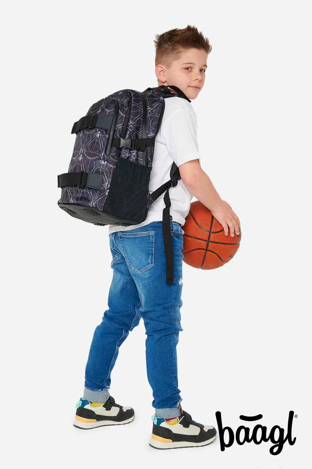Baagl Schulrucksack Set Jungen Mädchen 3 Teilig, Schultasche ab 3. Klasse, Grundschule Ranzen mit Br