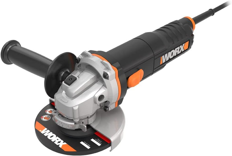 WORX WX712 Winkelschleifer 125mm, 860 W – Kompaktes Schleifgerät mit verstellbarem Griff plus vibrat