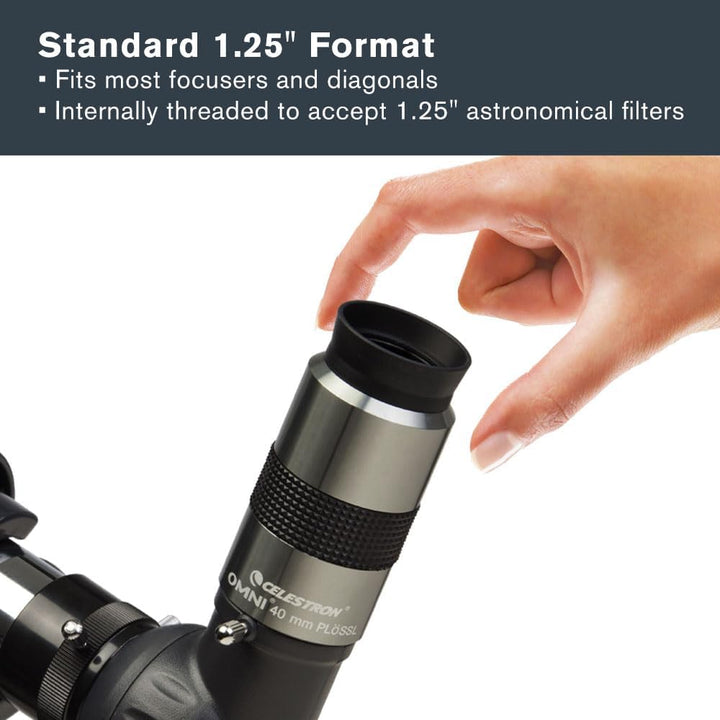Celestron 93325 1-1/4-40 mm Omni Serie Okular, 40 mm