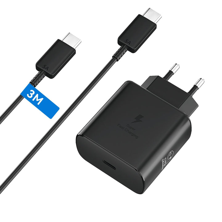 USB C Ladegerät 45W Schnellladegerät mit USBC Kabel Super Schnellladen Ladekabel Typ-C Netzteil mit
