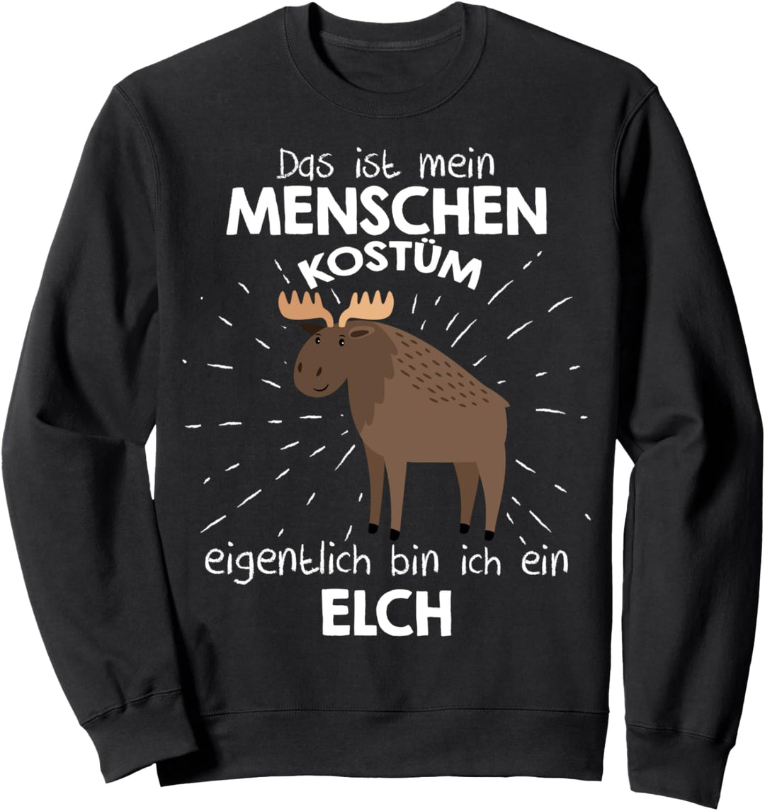 Mein Menschen Kostüm Bin ich ein Elch , Halloween Outfit Sweatshirt