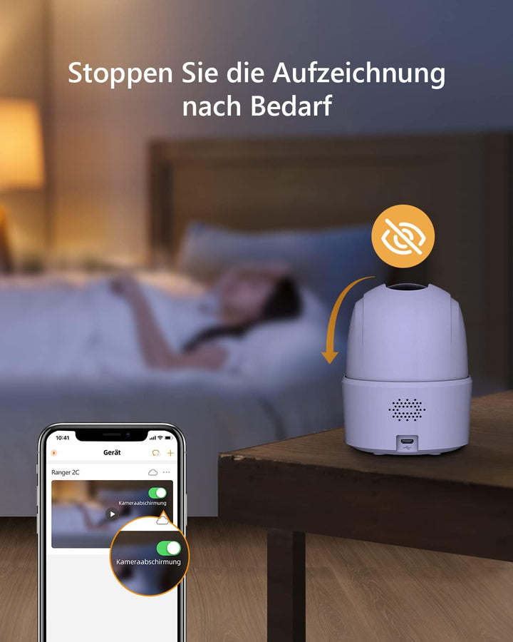 Imou Überwachungskamera Innen schwenkbar 360° IP WLAN Kamera Indoor 1080P KI-Personenerkennung Nacht