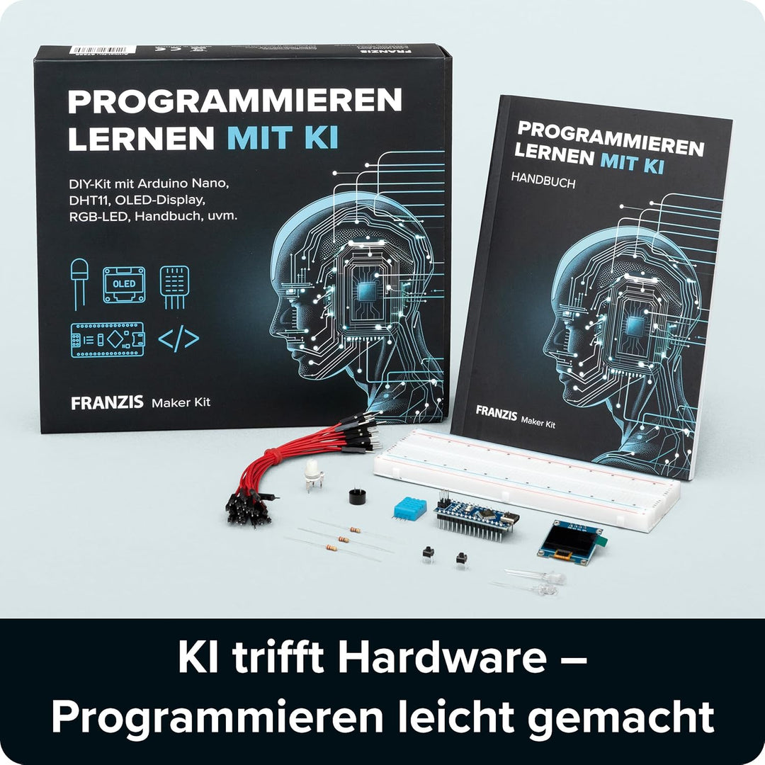 FRANZIS 67236 - Mach's einfach - Maker Kit Programmieren Lernen mit KI