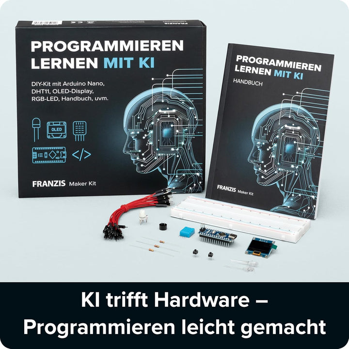 FRANZIS 67236 - Mach's einfach - Maker Kit Programmieren Lernen mit KI