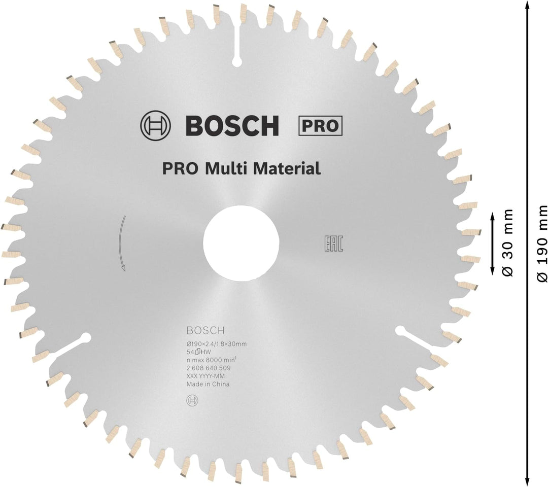 Bosch Accessories Bosch Professional 1x Kreissägeblatt Multi Material (für Multimaterial, Sägeblatt