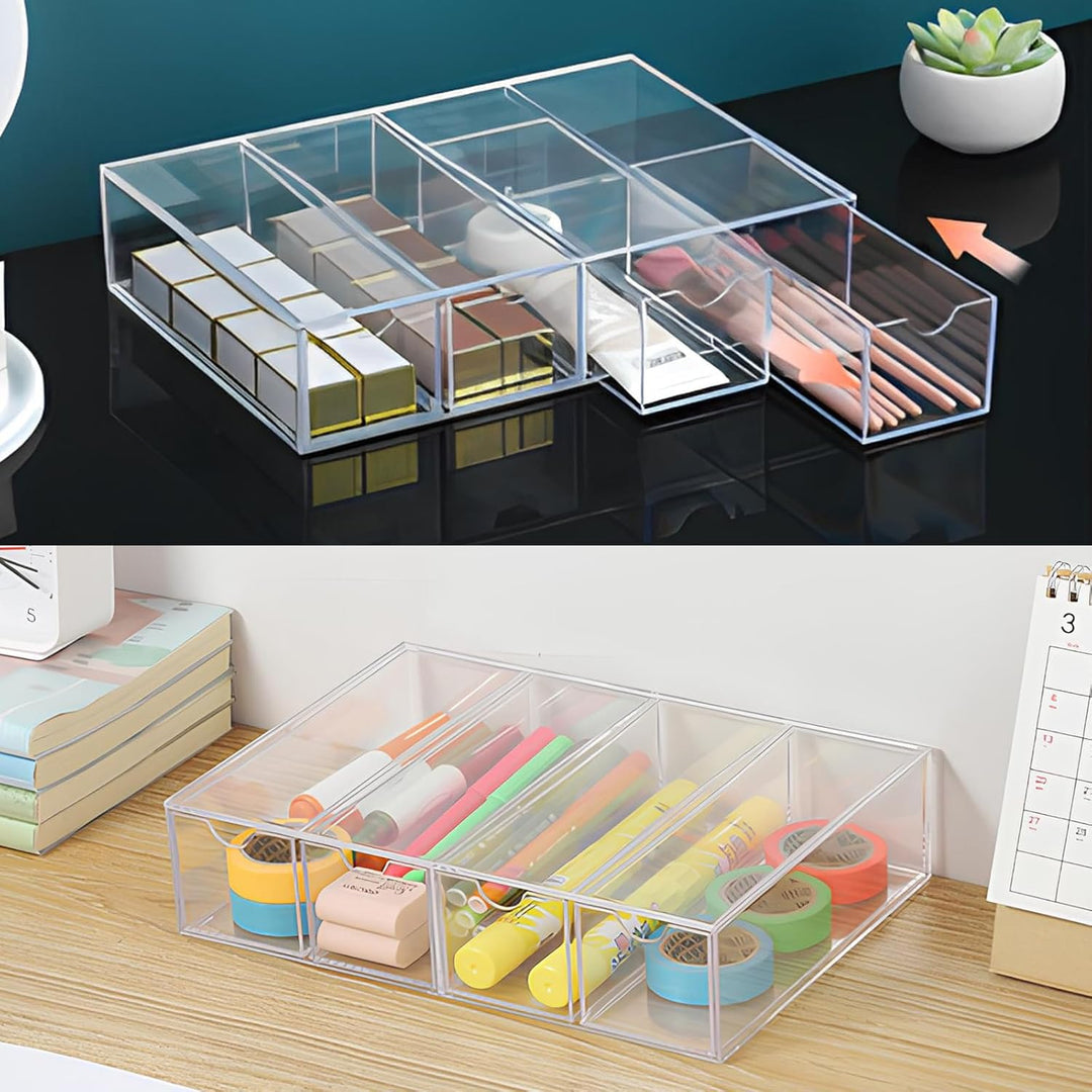 2 Stück Sonnenbrillen Aufbewahrung aus Acryl, Brillenaufbewahrung Acryl, mit 4 Brillen Organizer Sch