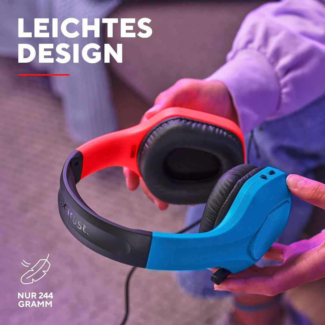 Trust Gaming GXT 416S Zirox Leichtes Gaming Headset für Nintendo Switch mit 50-mm-Treiber, 1,2 m Kab