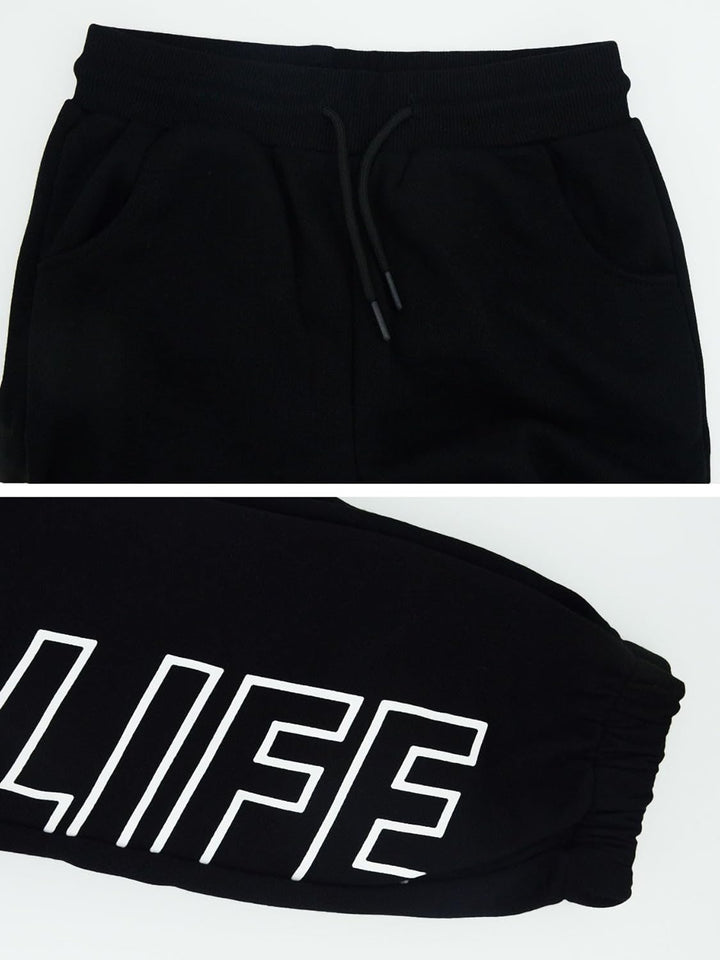 NATUST Kinder Trainingsanzug Jungen Mädchen Sportanzug Einfarbig Sweat Jogginganzug 120 Schwarz, 120
