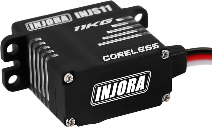 INJORA Kernlos Digital Micro Servo 11KG High Torque mit Hupe und Servo Ablage für TRX4M 1/18 RC Craw