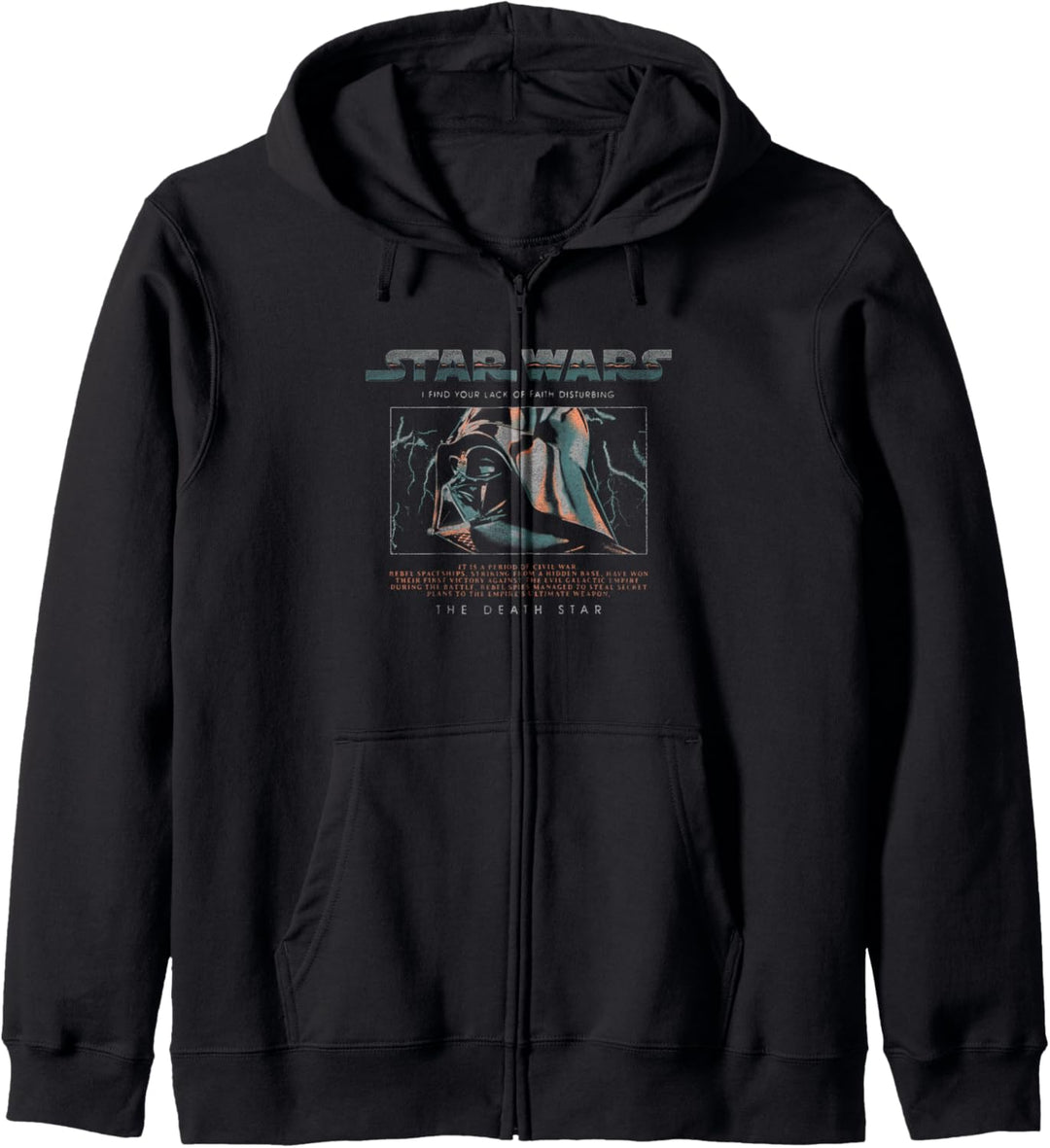Star Wars Darth Vadar Lightning & Logo The Dark Side Kapuzenjacke