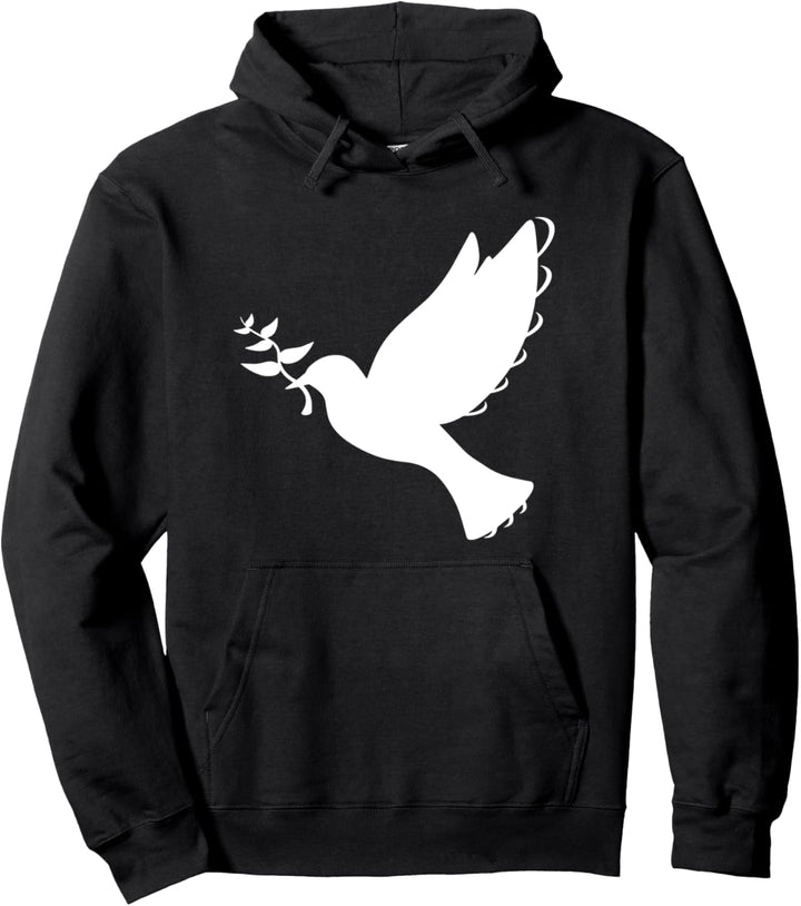 Friedenstaube mit Ölzweig Friedenssymbol Friedenszeichen Pullover Hoodie