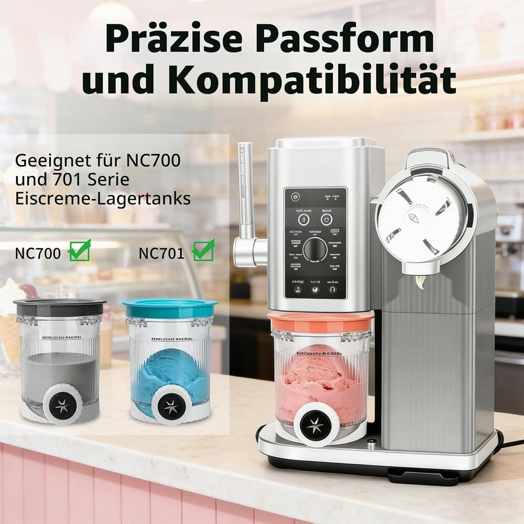 Ersatzbehälter Kompatibel mit Ninja Swirl Creami NC700 NC701 Serien,Behälter für Ninja Creami Eismas