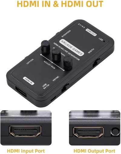 Mcbazel HDMI Scanlinien-Generator Tragbarer Audio-Video-Ausgang Scanline-Generator-Board für alle Re
