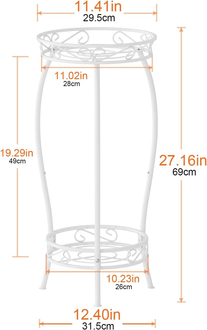 Bomclap Pflanzenständer Metall, 69 cm Blumenständer Pflanzenständer, 2-stufige Blumentopf Ständer Bl