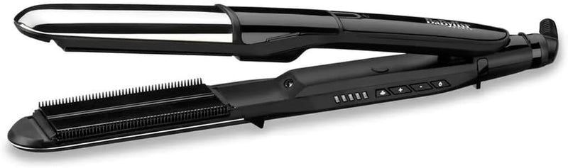 BaByliss Steam Shine Styler, 2-in-1 Dampfglätteisen, für müheloses Glätten oder leichte Locken, ST49