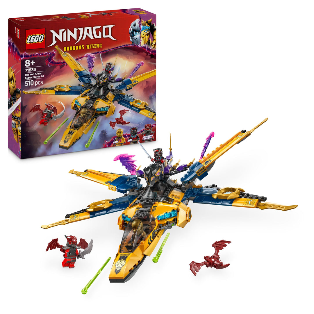 LEGO NINJAGO Ras und Arins Super-Sturmflieger - Spielzeug mit Drohne, Shootern, Klingen und Triebwer