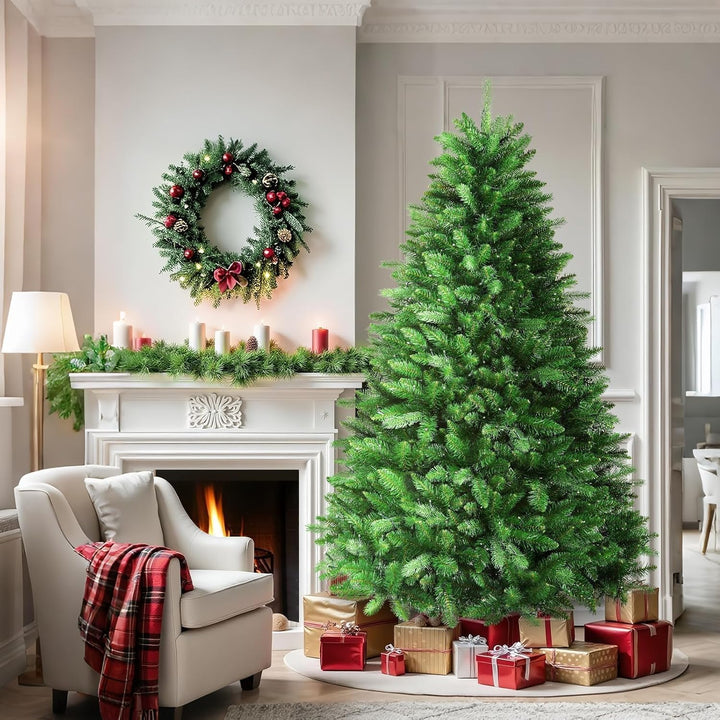 SHareconn 180cm Weihnachtsbaum künstlich Scharnier Weihnachtsbaum mit Beleuchtung 330 Warmweissen un