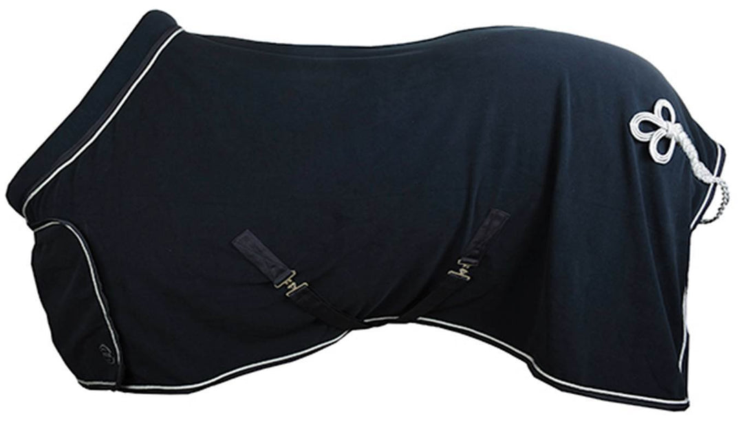HKM 72246900.0027 Fleecedecke mit Kragen, dunkelblau Rückenlänge 135 cm DUNKELBLAU, Rückenlänge 135