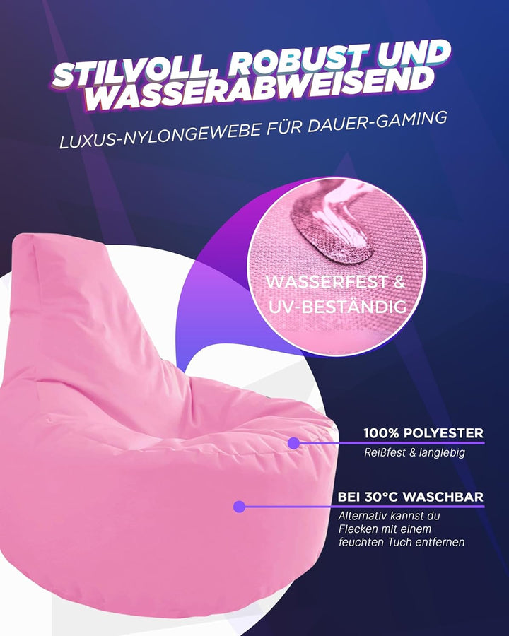 PATCH HOME Gamer Sessel in 2 verschiedenen Grössen und 25 XXL - 80cm Durchmesser, 30cm Sitzhöhe, 90c