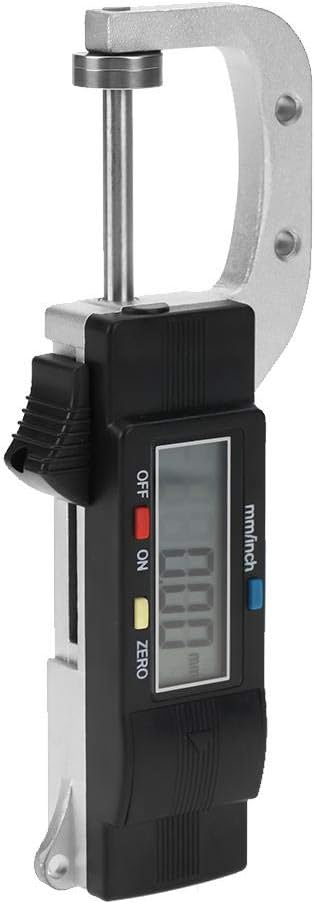 Hilitand Dickenmessgerät, 0–25 mm, horizontal, elektronisches Werkzeug zur Messung der Dicke, mit di