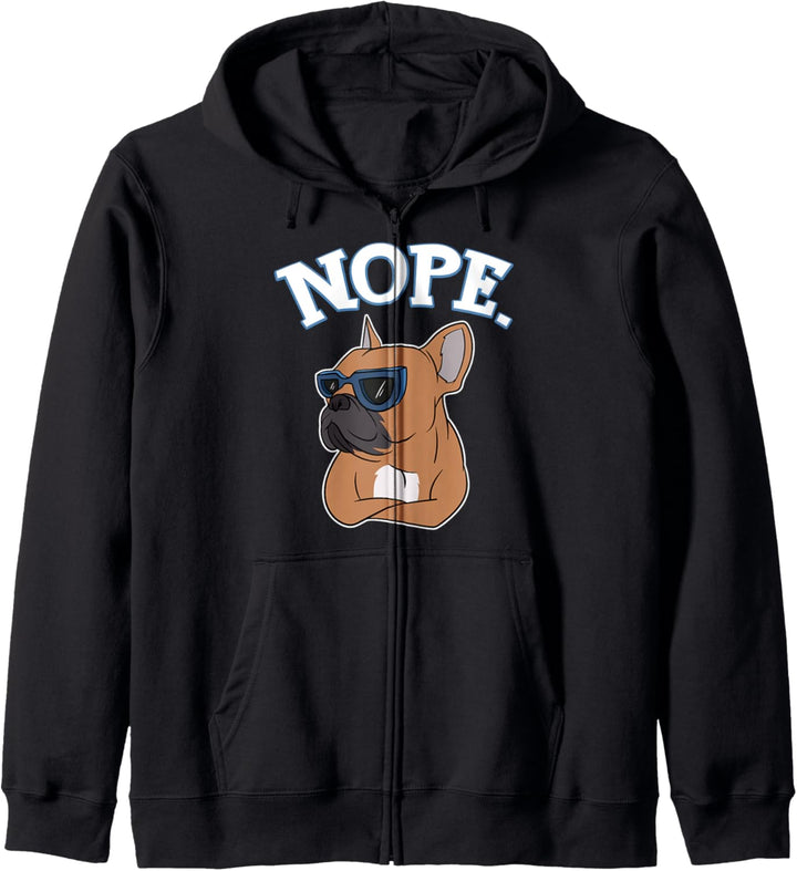 Lazy French Bulldog Dog Besitzer - Nope French Bulldog Hund Kapuzenjacke