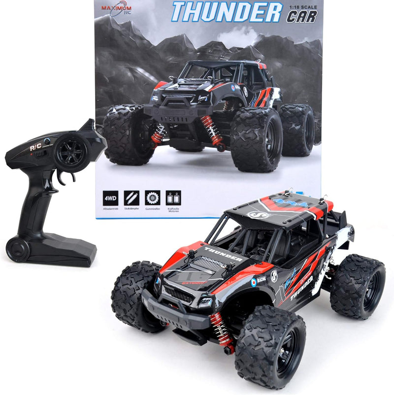 FunTomia Maximum RC Monster Truck - 4WD Thunder Car 36km/h ferngesteuertes Auto - Ersatzteile (1x Mo