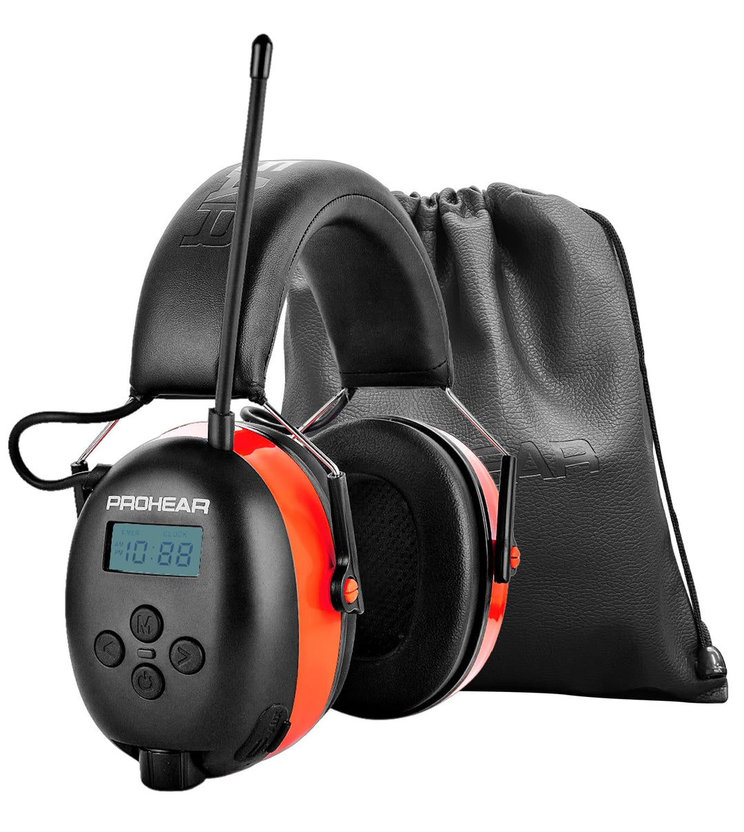 PROHEAR 033 Gehörschutz mit Radio, SNR31dB - Ohrenschützer mit Bluetooth FM/AM, Eingebautem Mikrofon