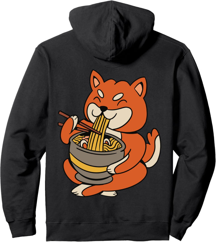 Kawaii Anime Shiba Inu Hund japanisch Otaku Ramen Noodles Pullover Hoodie