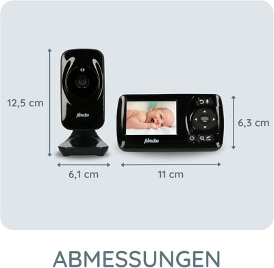 Alecto DVM71BK - Babyphone mit Kamera mit 2.4"-Farbdisplay - Babyfon - Digital Überwachungskamera mi