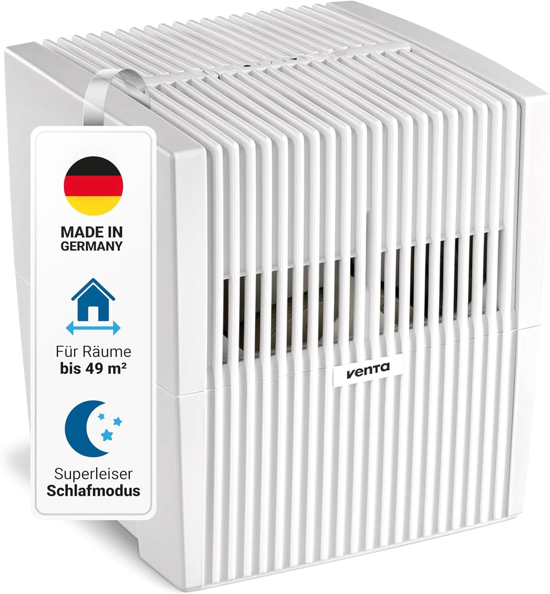 Venta Luftbefeuchter LW25 Classic Original, sehr leise 21 dB(A), energieeffizient 2 Watt, hygienisch