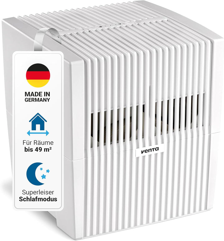 Venta Luftbefeuchter LW25 Classic Original, sehr leise 21 dB(A), energieeffizient 2 Watt, hygienisch