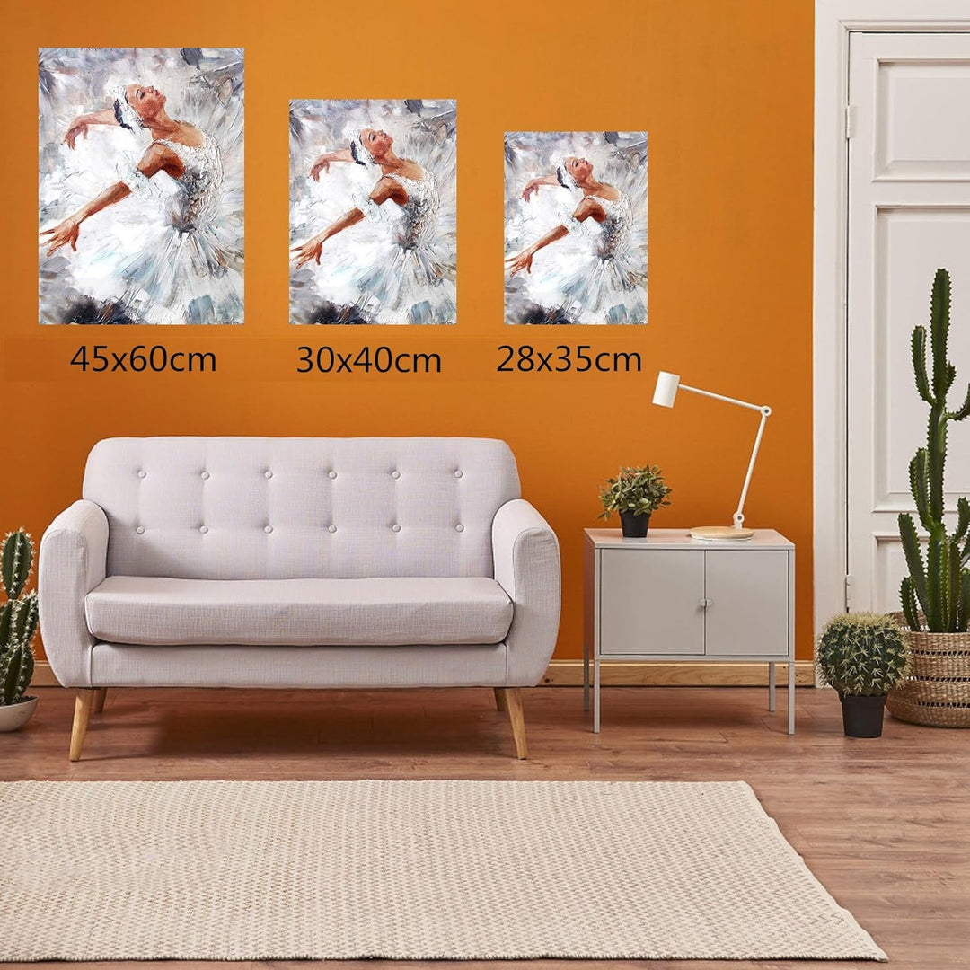 CONDA 45x60cm Leinwand zum Bemalen, 5 Stück Gestreckte Leinwand, Grosse Leinwand Aus 100% Baumwolle,