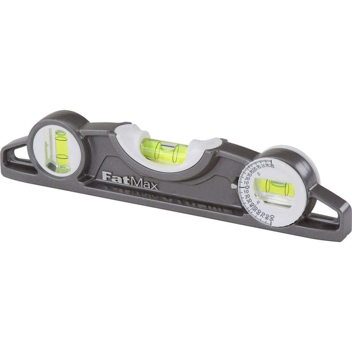 Stanley FatMax Pro Torpedo-Wasserwaage, Aluminium (magnetisch, 25 cm Länge, horizontale/vertikale/45
