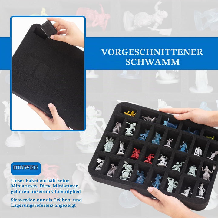 Mumlicha Robuster Miniaturen Aufbewahrungskoffer, 116 Slot Miniaturen Transportkoffer enthält 4 Scha