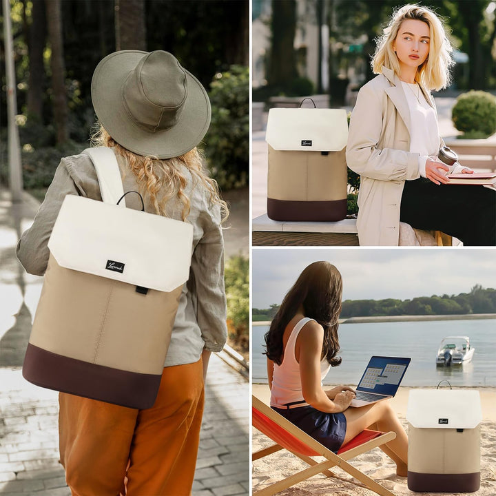 LOVEVOOK Rucksack Damen, Gross Wasserdichter Laptop Daypack Reiserucksack Arbeitstasche Elegant mit