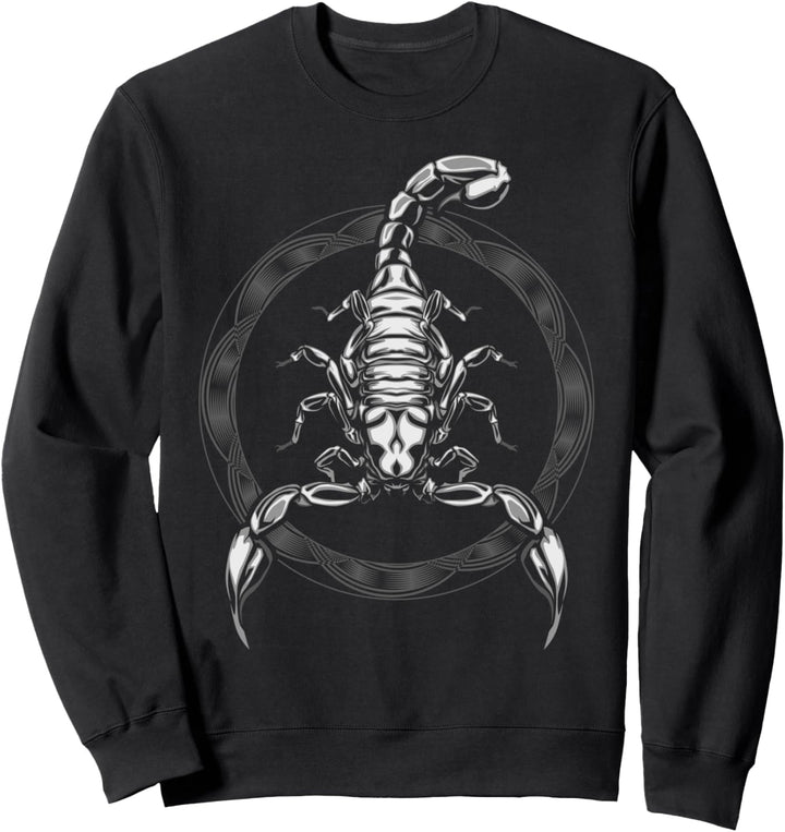 Weisse Skorpion-Grafiken Sweatshirt