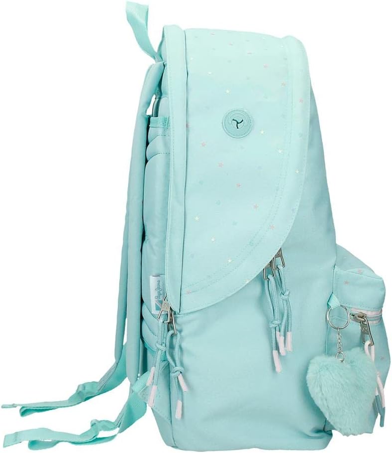 Pepe Jeans Nerea Rucksack mit Zwei Fächern Blau 30x40x13 cm Polyester 15,6L, Rucksack