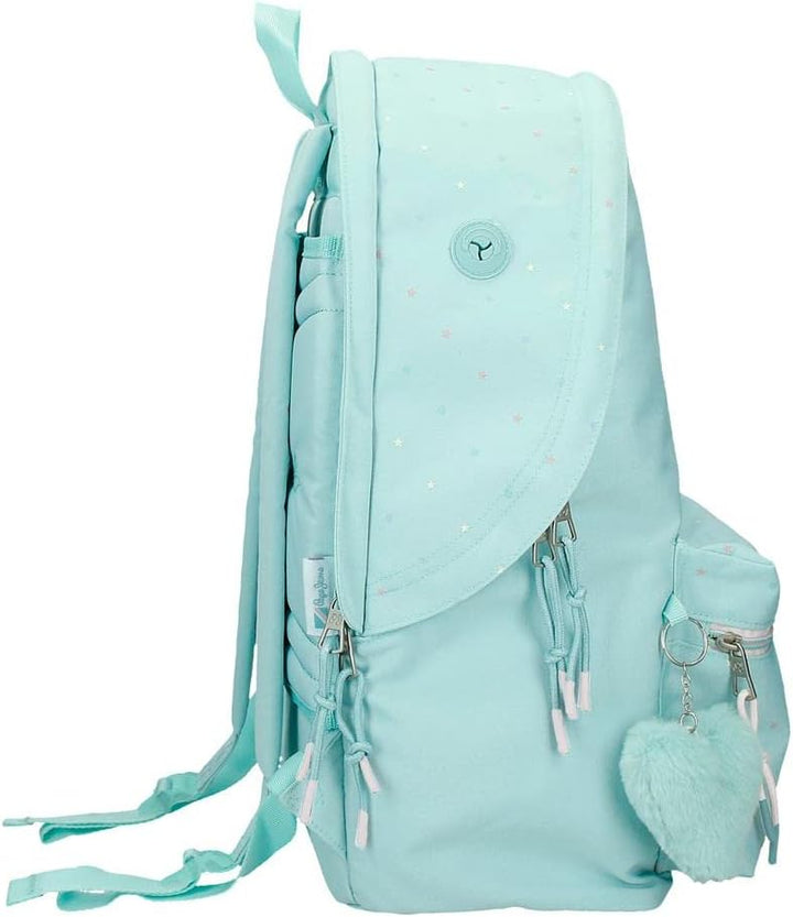 Pepe Jeans Nerea Rucksack mit Zwei Fächern Blau 30x40x13 cm Polyester 15,6L, Rucksack