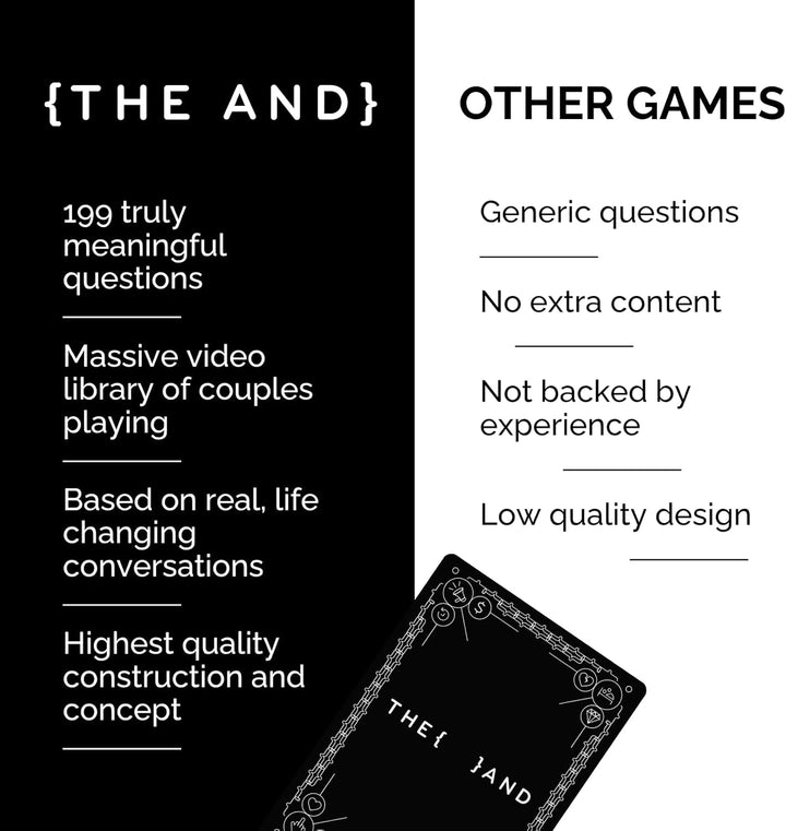 {THE AND} Couples Edition - 199 Meaningful Conversation Cards for Couples - Questions to Deepen Conn