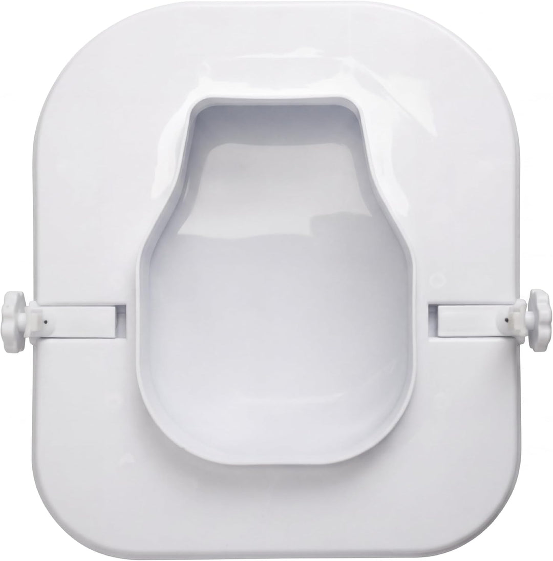PEPE Mobility Toilettensitzerhöhung für Quadratische Toiletten 10 cm Weiss, WC Sitzerhöhung mit Deck