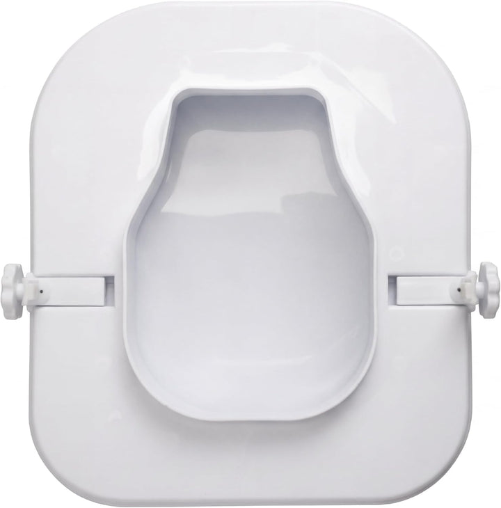 PEPE Mobility Toilettensitzerhöhung für Quadratische Toiletten 10 cm Weiss, WC Sitzerhöhung mit Deck