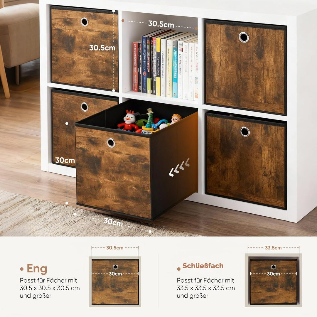 Sekey Aufbewahrungsbox Stoff, Faltbox Organizer mit Griff, Einsatz für Kallax Regal, EKET Würfelrega