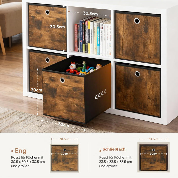 Sekey Aufbewahrungsbox Stoff, Faltbox Organizer mit Griff, Einsatz für Kallax Regal, EKET Würfelrega