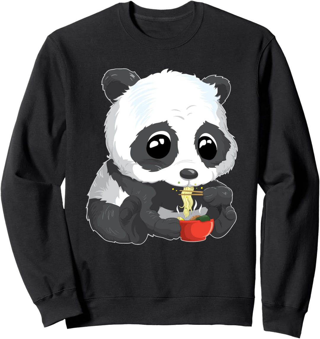 Panda mit Japanische Ramen Sweatshirt