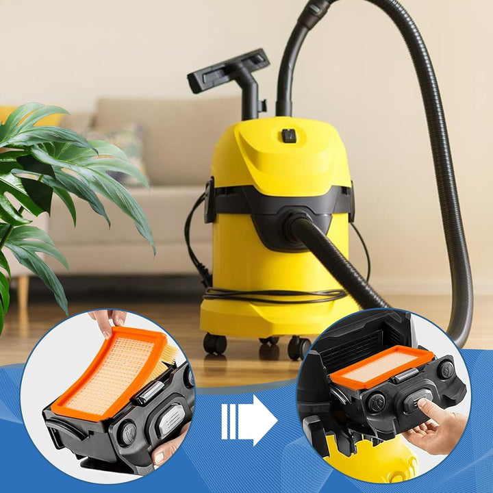 15 Stück Staubsaugerbeutel für Kärcher WD4 WD5 WD6 WD5P WD6P MV4 MV5 MV6 KFI 487 mit 2 Filter KFI 44