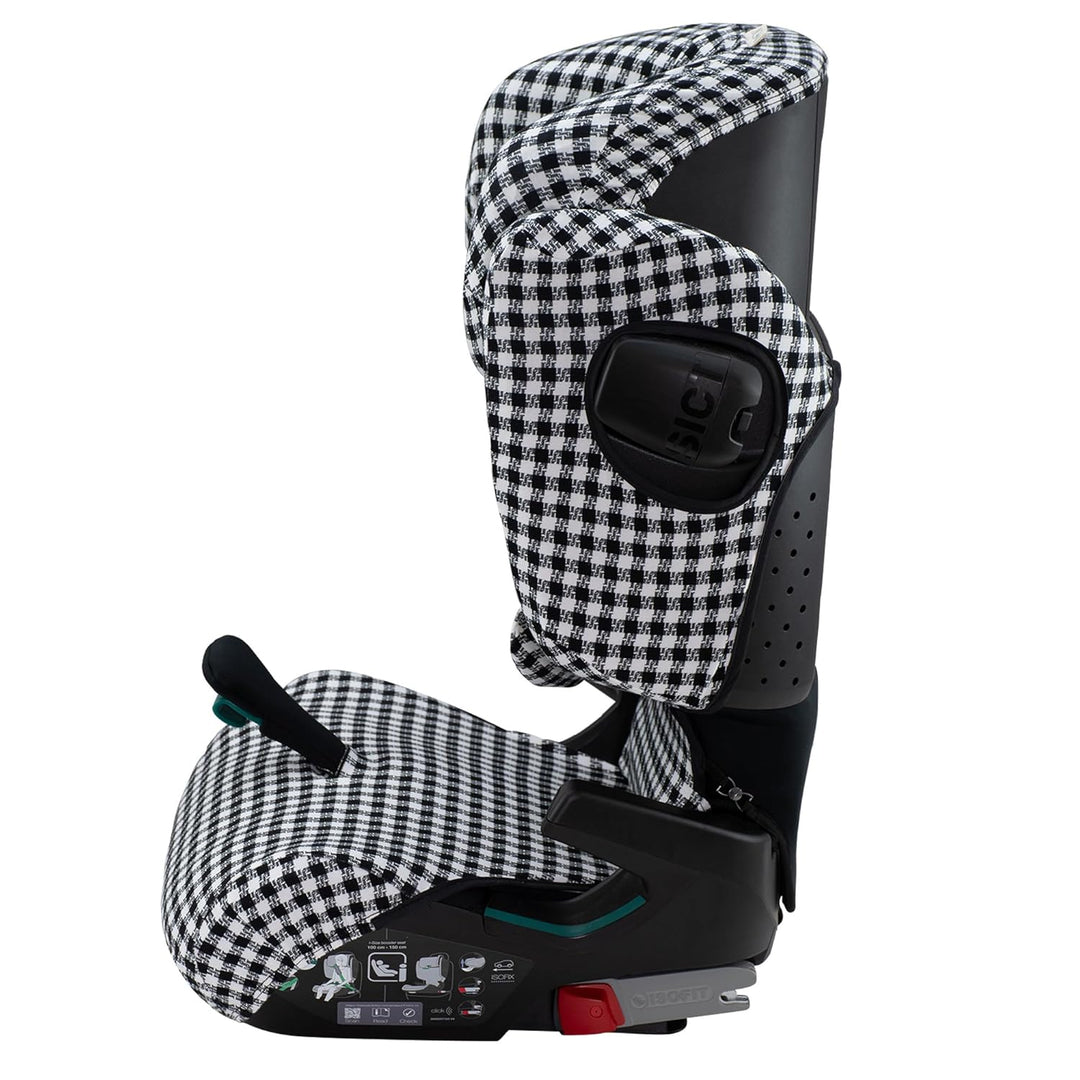 JYOKO Kids Bezug kompatibel mit Britax Romer Kidfix, aus Baumwolle (Romer Kidfix I-Size, Vichy), VIC