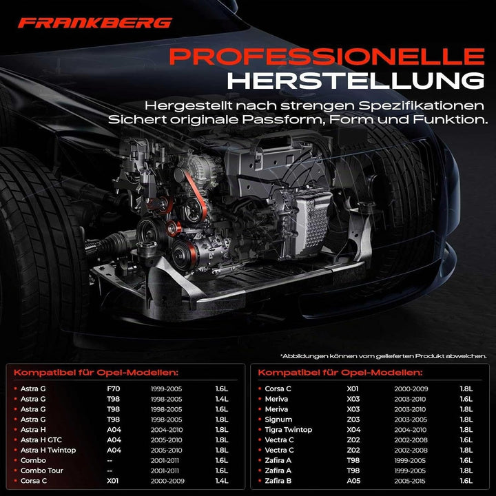 Frankberg Spannrolle Riemenspanner Keilrippenriemen für Astra G Astra H Corsa C Meriva Signum Tigra