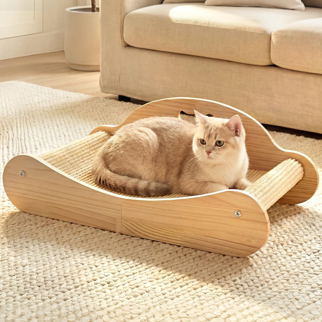 Kratzbretter Katze, kratzbrett, 160° gebogenes Design, Sisal katzenkratzbretter,60 cm langes Katzen